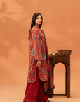 2 Piece Printed Khaddar Suit Unstitched Winter-24