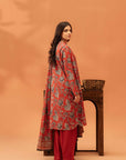2 Piece Printed Khaddar Suit Unstitched Winter-24