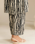 1 Piece Printed Linen Trouser