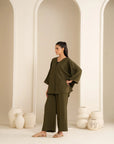 2 Piece Solid Embroidered Suit
