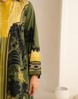 1 Piece Printed Linen Shirt Pret Fall - 25