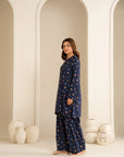 2 Piece Printed Linen Suit
