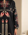 linen shirt black printed detail women top