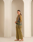 1 Piece Printed Linen Shirt