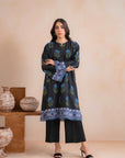 1 Piece Printed Khaddar Shirt Unstitched Winter-24
