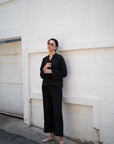 2 Piece Black Solid Co-Ord Set Pret SS - 26