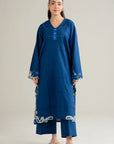 2 Piece Embroidered Cambric Suit