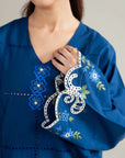 2 Piece Embroidered Cambric Suit