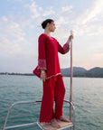 2 Piece Embroidered Cambric Suit