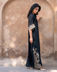 1 Piece Embroidered Grip Silk Kaftan Pret SS - 25