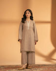 2 Piece Solid Embroidered Suit