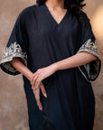 1 Piece Embroidered Grip Silk Kaftan Pret SS - 25