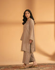 2 Piece Solid Embroidered Suit