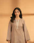 2 Piece Solid Embroidered Suit