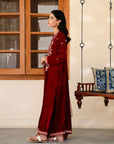 3 Piece Embroidered Velvet Suit