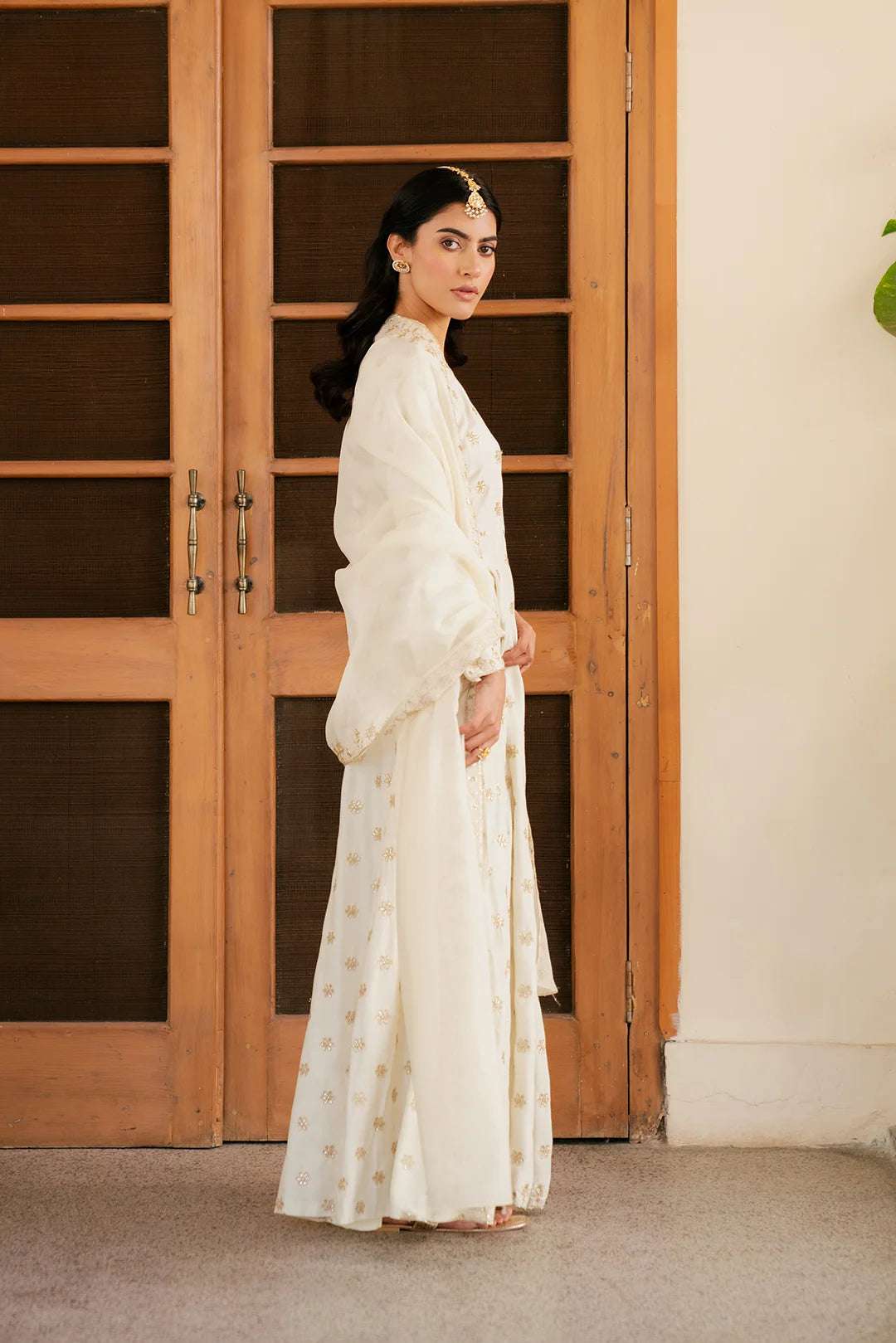 3 Piece Embroidered Linen Suit