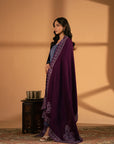 Purple Embroidered Shawl