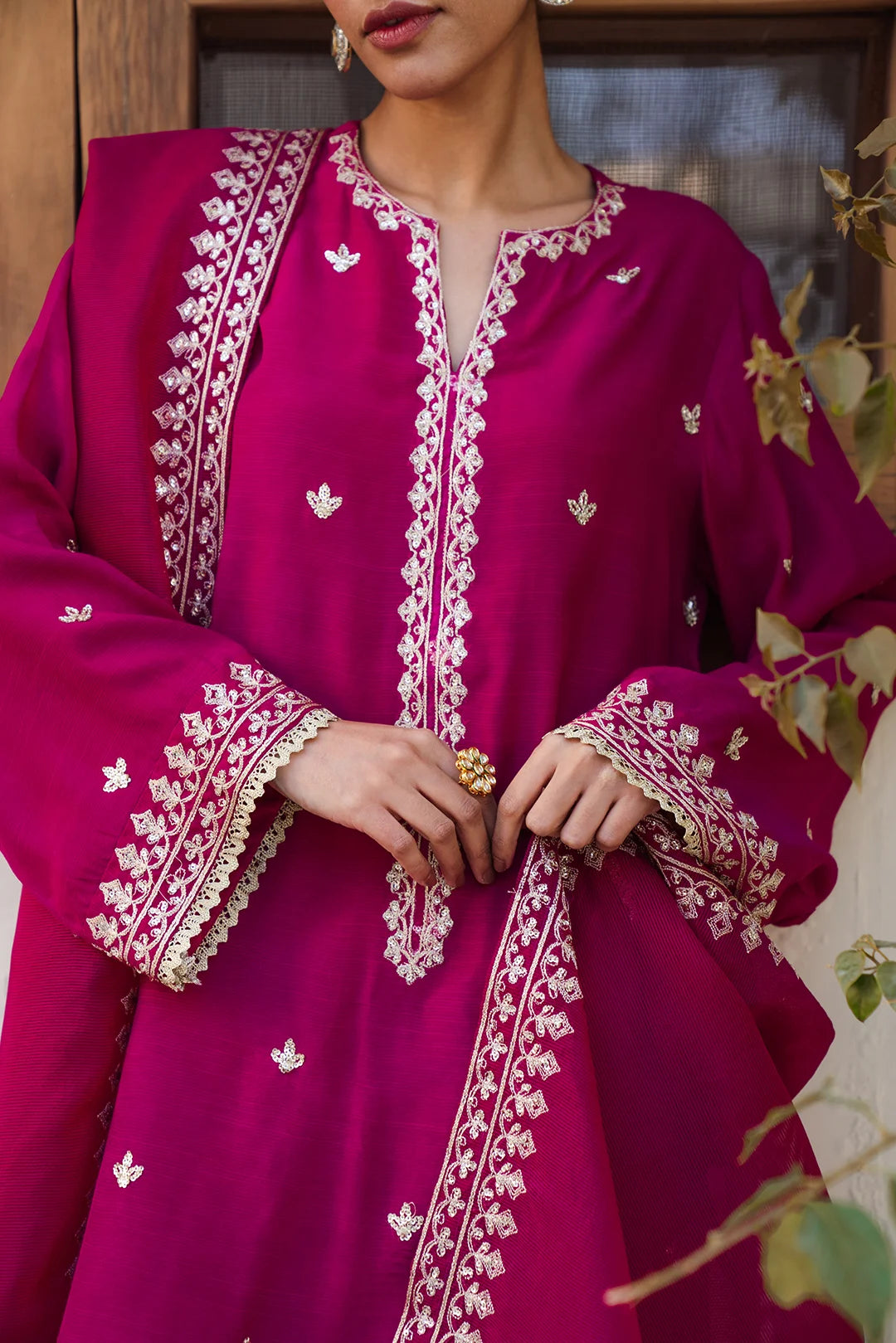 3 Piece Linen Embroidered Suit Pret Winter-24