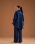 2 Piece Solid Embroidered Suit