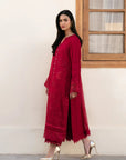 3 Piece Embroidered Cotton Net Suit Unstitched Winter-24