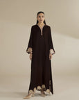 1 Piece Embroidered Velvet Kaftan