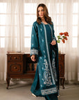 2 Piece Embroidered Raw Silk Suit Unstitched Winter-24