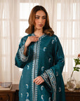 2 Piece Embroidered Raw Silk Suit Unstitched Winter-24