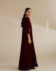 1 Piece Embroidered Velvet Kaftan