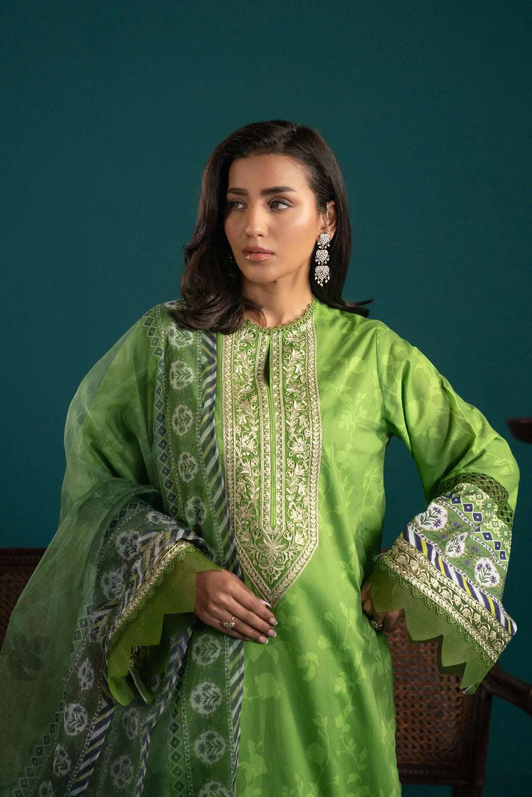 3 Piece Embroidered Lawn Suit Unstitched SS - 25