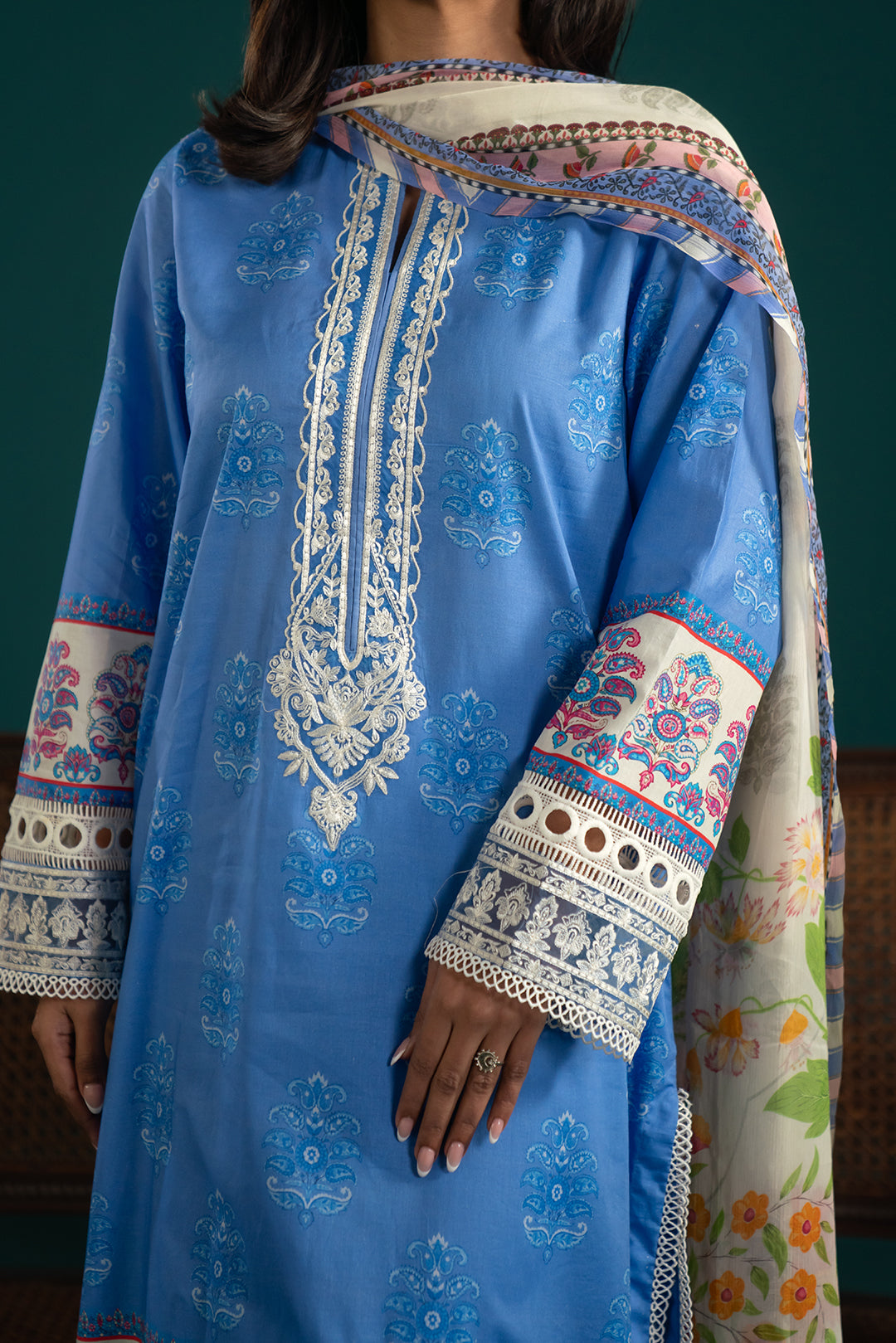 3 Piece Embroidered Lawn Suit Unstitched SS - 25