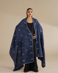 Blue Embroidered Shawl