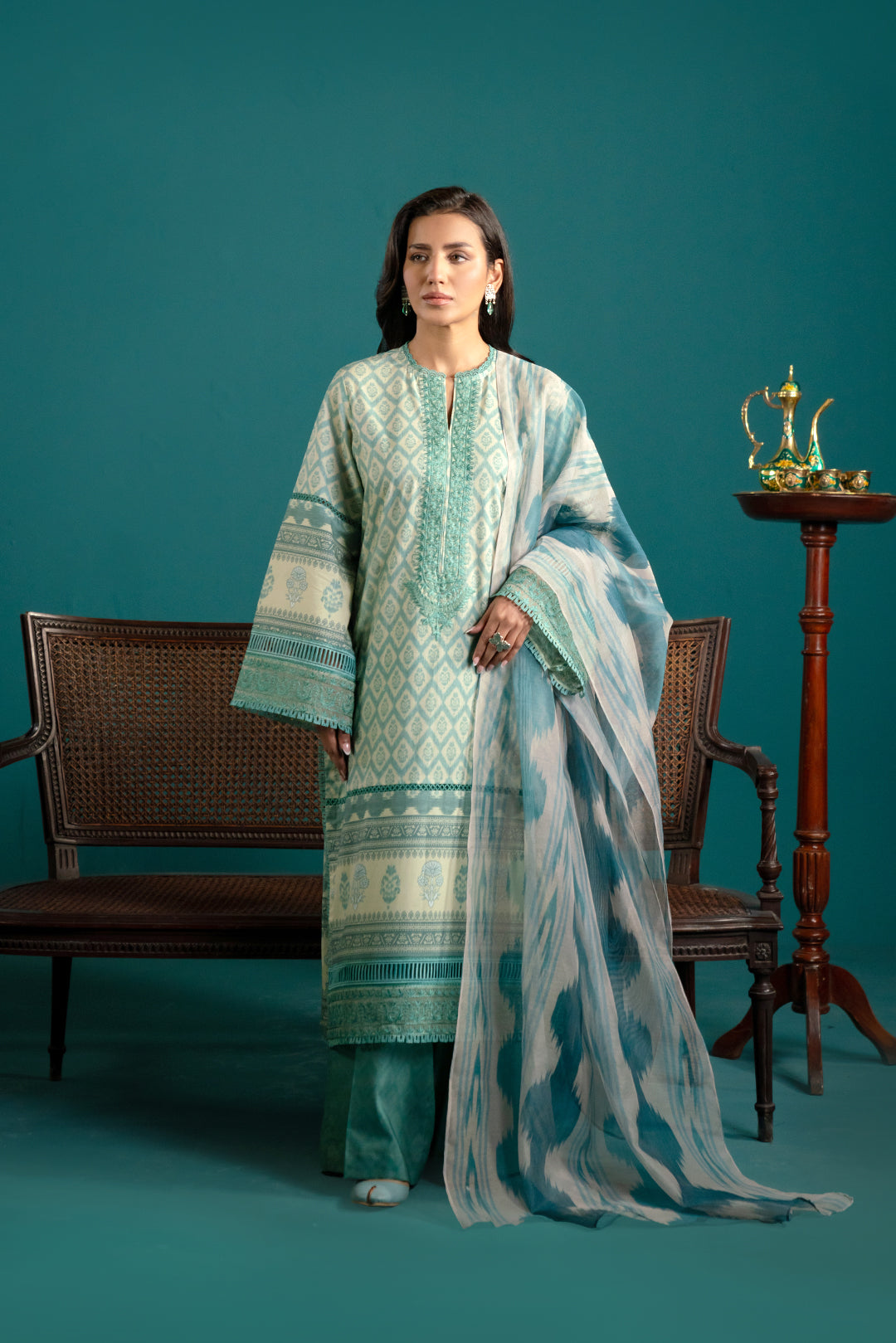 3 Piece Embroidered Lawn Suit Unstitched SS - 25