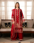 3 Piece Embroidered Dobby Suit Unstitched Winter-24