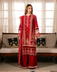 3 Piece Embroidered Dobby Suit Unstitched Winter-24