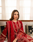 3 Piece Embroidered Dobby Suit Unstitched Winter-24