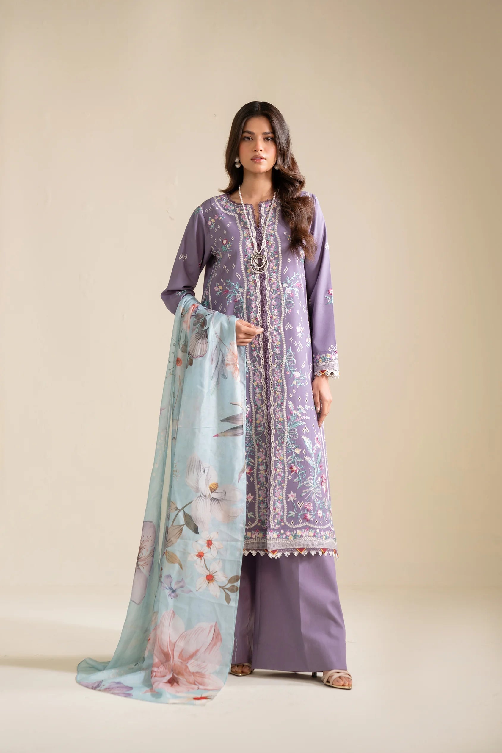 2 Piece Embroidered Lawn Suit Pret SS - 25