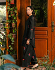 2 Piece Embroidered Khaddar Suit Pret Winter-24