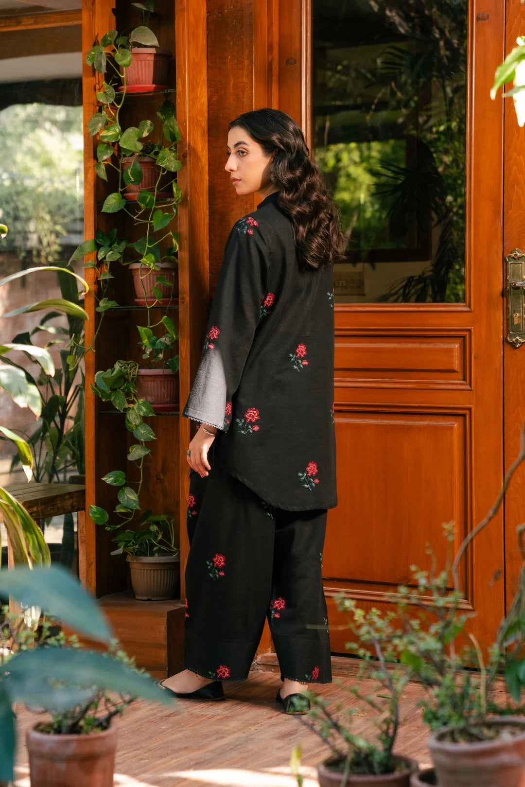 2 Piece Embroidered Khaddar Suit Pret Winter-24
