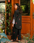 2 Piece Embroidered Khaddar Suit Pret Winter-24
