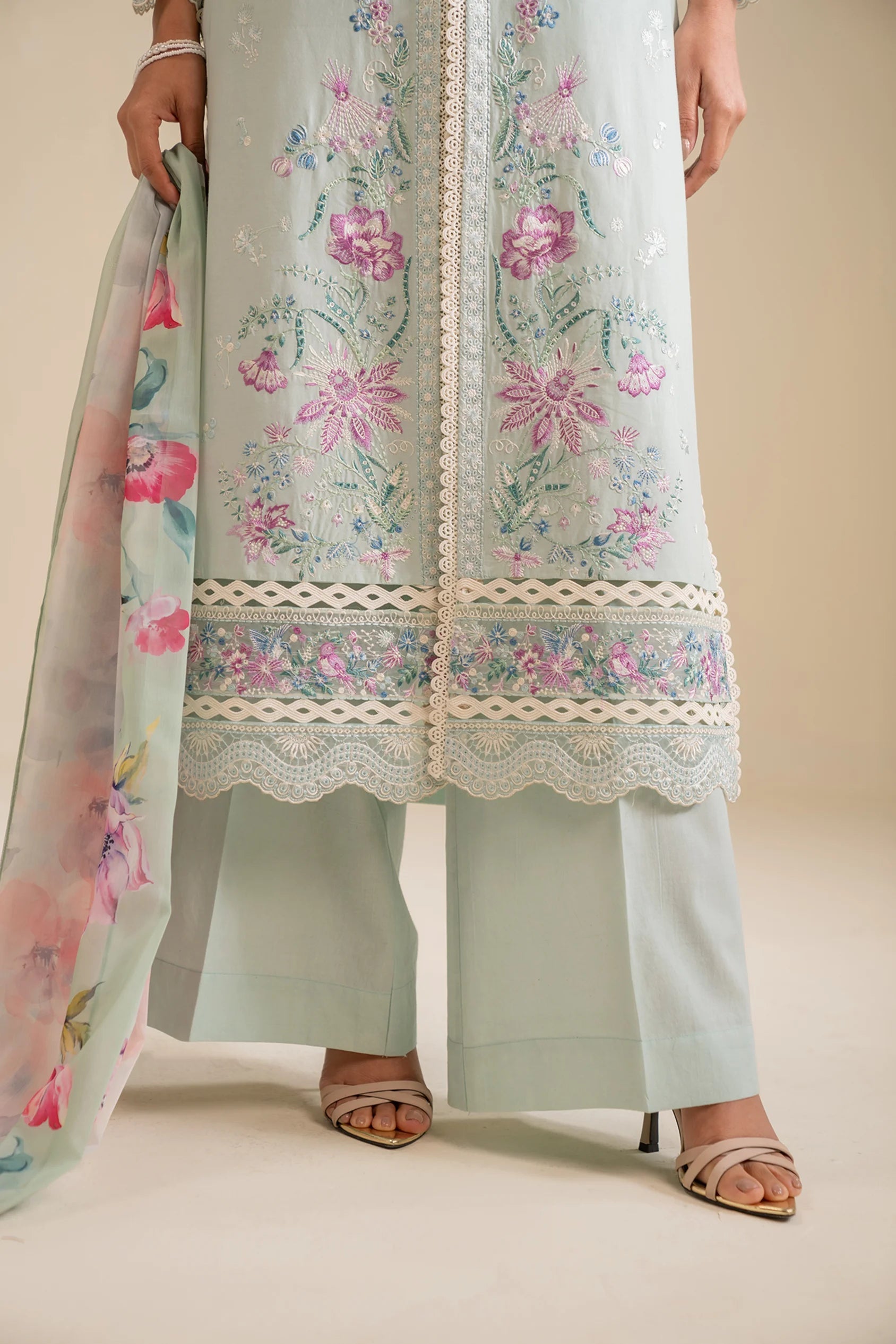 3 Piece Embroidered Lawn Suit Pret SS - 25