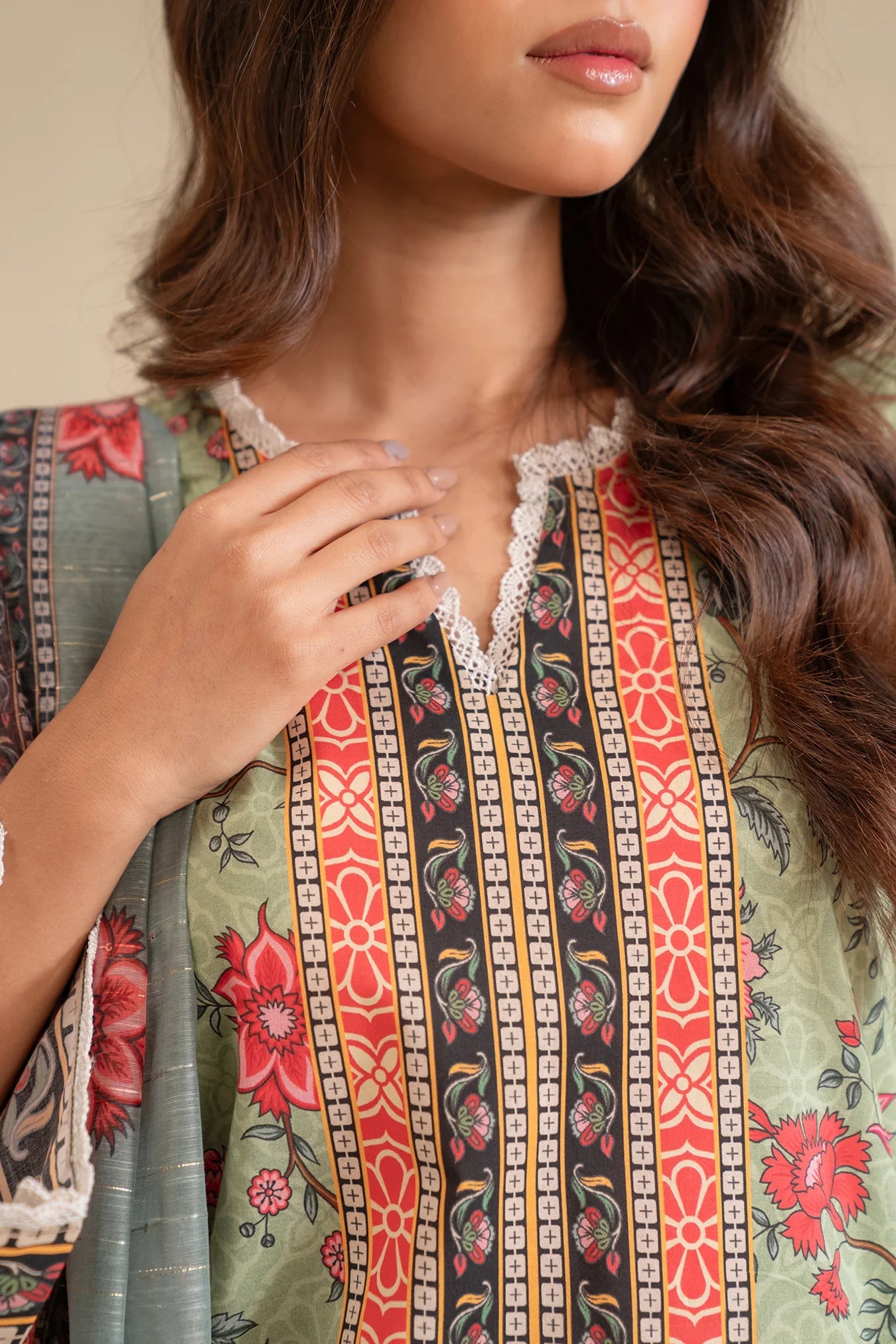 3 Piece Printed Suit Pret SS - 25