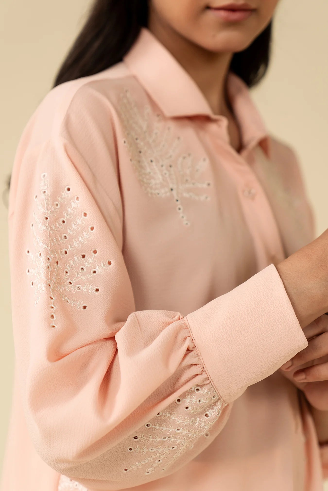 1 Piece Embroidered Georgette Shirt Pret SS - 25
