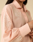 1 Piece Embroidered Georgette Shirt