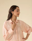 1 Piece Embroidered Georgette Shirt