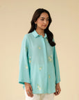 1 Piece Embroidered Georgette Shirt