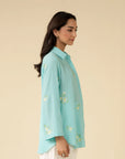 1 Piece Embroidered Georgette Shirt