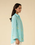 1 Piece Embroidered Georgette Shirt Pret SS - 25