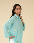1 Piece Embroidered Georgette Shirt Pret SS - 25