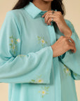1 Piece Embroidered Georgette Shirt