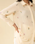 1 Piece Embroidered Button Down Shirt Pret SS - 25